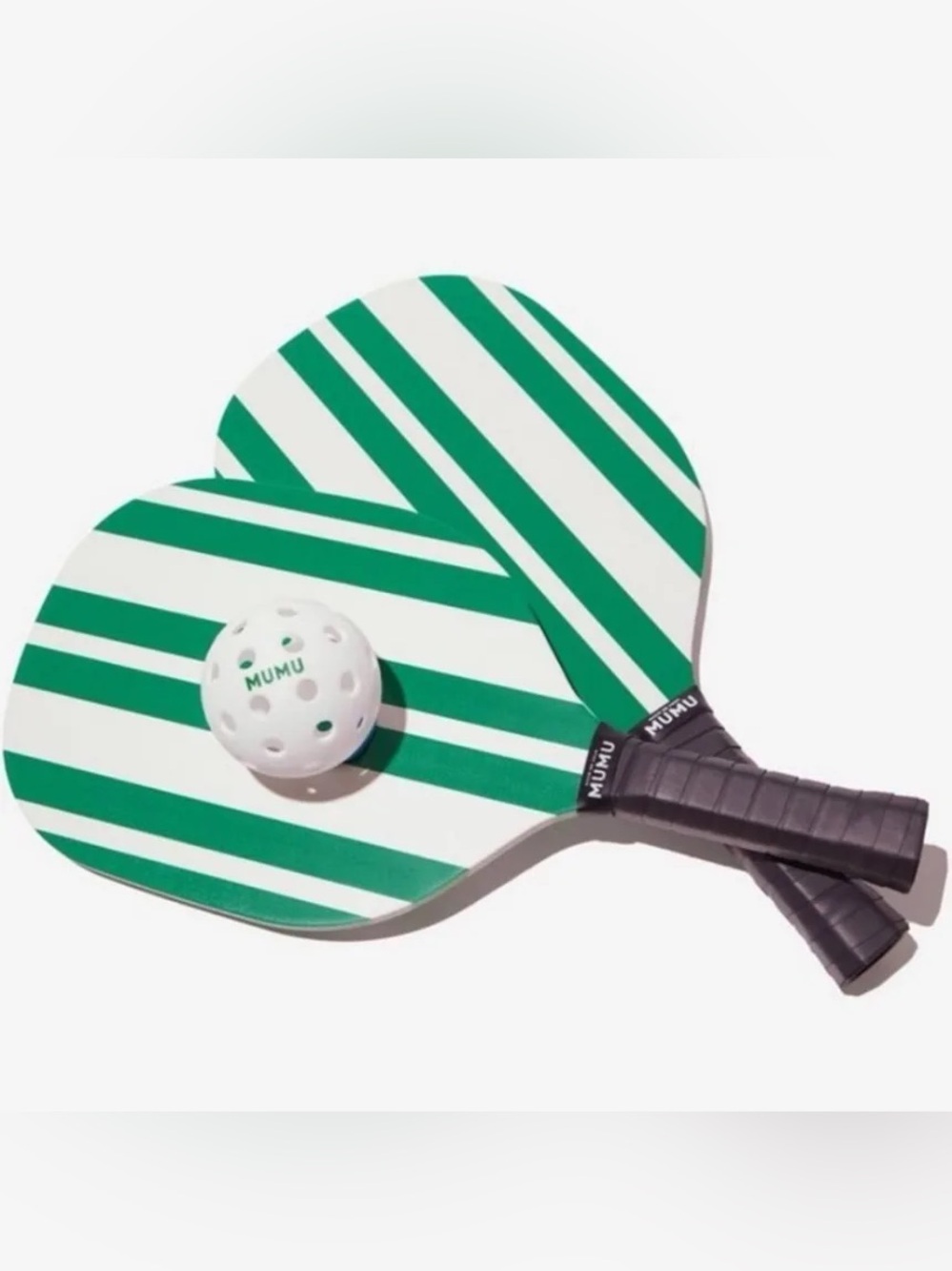Show Me Your MuMu Green & White Striped Pickleball Paddle Pair